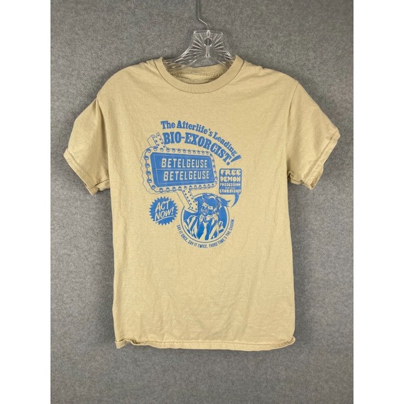 Beetlejuice Betelgeuse T Shirt Men's S (EST) Yellow Horror Movie Tee 90's - Picture 1 of 7